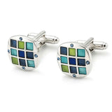 Classic Copper Men's Cufflinks French Shirt Button Gemelos Enamel Crystal