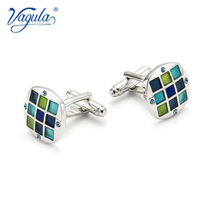 Classic Copper Men's Cufflinks French Shirt Button Gemelos Enamel Crystal