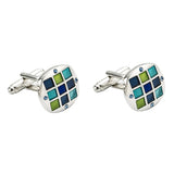 Classic Copper Men's Cufflinks French Shirt Button Gemelos Enamel Crystal