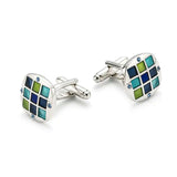Classic Copper Men's Cufflinks French Shirt Button Gemelos Enamel Crystal