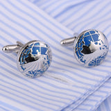 Classic Copper Men's Cufflinks Map Style Wedding Shirt Buttons