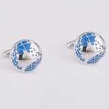 Classic Copper Men's Cufflinks Map Style Wedding Shirt Buttons