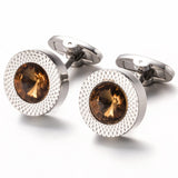 Copper Men's Cufflinks Gemelos Crystal Cuff links 670