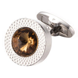 Copper Men's Cufflinks Gemelos Crystal Cuff links 670