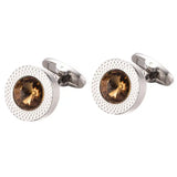 Copper Men's Cufflinks Gemelos Crystal Cuff links 670