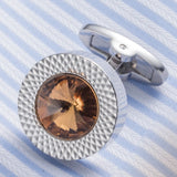 Copper Men's Cufflinks Gemelos Crystal Cuff links 670