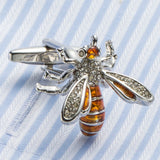 Bee Insect Funny Cufflinks Party Wedding Suit Shirt Gemelos Jewelry Buttons