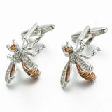 Bee Insect Funny Cufflinks Party Wedding Suit Shirt Gemelos Jewelry Buttons