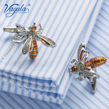 Bee Insect Funny Cufflinks Party Wedding Suit Shirt Gemelos Jewelry Buttons