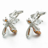 Bee Insect Funny Cufflinks Party Wedding Suit Shirt Gemelos Jewelry Buttons