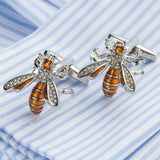 Bee Insect Funny Cufflinks Party Wedding Suit Shirt Gemelos Jewelry Buttons