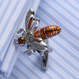 Bee Insect Funny Cufflinks Party Wedding Suit Shirt Gemelos Jewelry Buttons