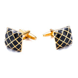 Enamel Check Cufflinks Suit Shirt Gemelos Men Buttons