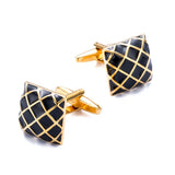 Enamel Check Cufflinks Suit Shirt Gemelos Men Buttons
