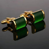 Gold-color Plated Cufflinks Catseye Gemelos Buttons 10163