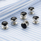 8PCS Tuxedo Collar Stud Sleeve Button Uniform Shirt Cuff links