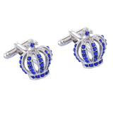 Crown Cufflinks Silver-Color Plated Men Jewelry