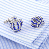 Crown Cufflinks Silver-Color Plated Men Jewelry