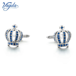 Crown Cufflinks Silver-Color Plated Men Jewelry
