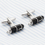 French Shirt Button Enamel Cufflinks