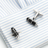 French Shirt Button Enamel Cufflinks