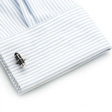 French Shirt Button Enamel Cufflinks