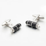 French Shirt Button Enamel Cufflinks