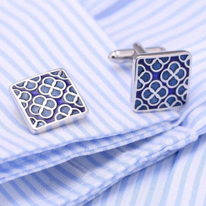 Copper Button Enamel Cufflinks Bonito Gemelos 291