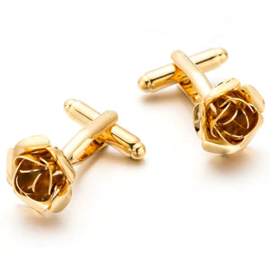 High Bonito Gemelos Gold-color Rose Cuff links 717