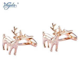 Rose Gold Deer Cufflinks Wedding Suit Shirt Buttons
