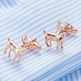 Rose Gold Deer Cufflinks Wedding Suit Shirt Buttons
