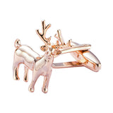 Rose Gold Deer Cufflinks Wedding Suit Shirt Buttons