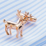 Rose Gold Deer Cufflinks Wedding Suit Shirt Buttons