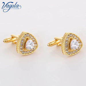 Crystal Cufflinks Wedding Suit Shirt Gemelos Men Jewelry Button