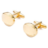 Funny 24K Gold-color Bean Shape Cufflinks Men Jewelry