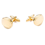 Funny 24K Gold-color Bean Shape Cufflinks Men Jewelry