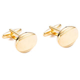 Funny 24K Gold-color Bean Shape Cufflinks Men Jewelry
