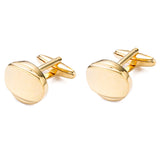 Funny 24K Gold-color Bean Shape Cufflinks Men Jewelry