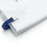 Classic Silver Woven Leather Cufflinks for Men