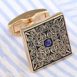 Crystal Rose Cufflinks Wedding Suit Shirt Buttons Gemelos