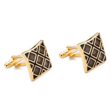 Stylish Check Cufflinks Gemelos Wedding Suit Shirt Buttons 10128