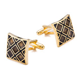 Stylish Check Cufflinks Gemelos Wedding Suit Shirt Buttons 10128