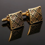 Stylish Check Cufflinks Gemelos Wedding Suit Shirt Buttons 10128
