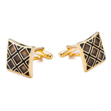 Stylish Check Cufflinks Gemelos Wedding Suit Shirt Buttons 10128
