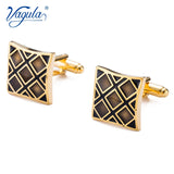 Stylish Check Cufflinks Gemelos Wedding Suit Shirt Buttons 10128