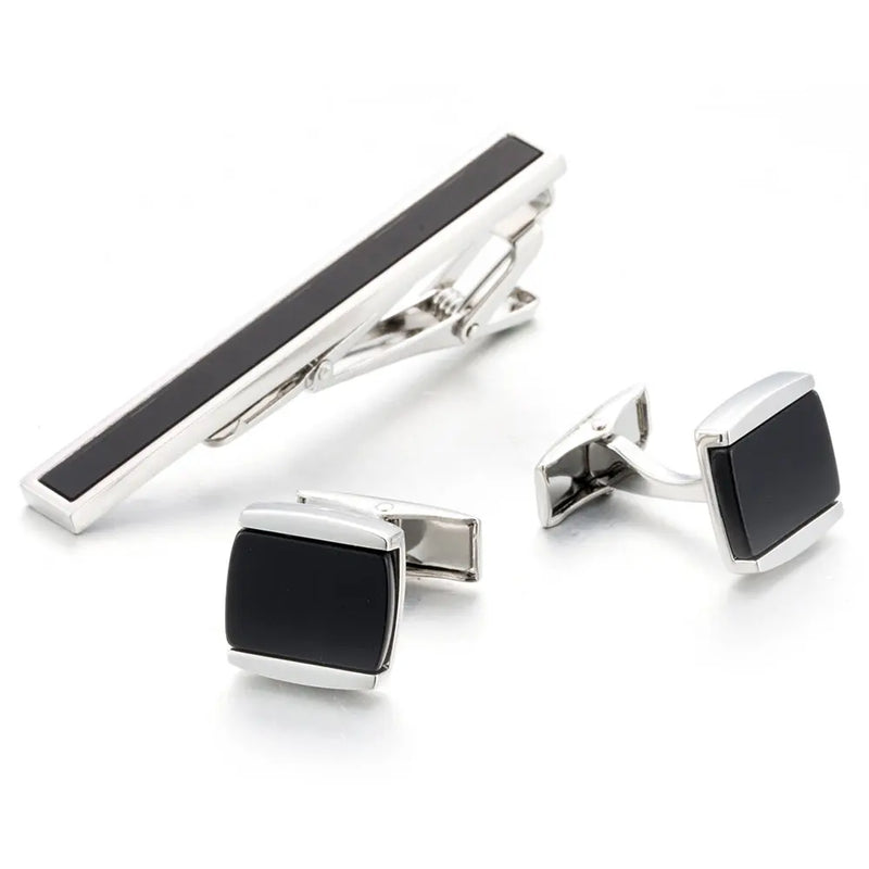 Men's Classic Cufflinks Tie Clip Set Necktie Tie Bar Clasp