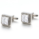 Crystal Cufflinks Party Wedding Suit Shirt Gemelos Men Jewelry Button