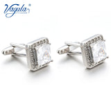 Crystal Cufflinks Party Wedding Suit Shirt Gemelos Men Jewelry Button