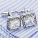Crystal Cufflinks Party Wedding Suit Shirt Gemelos Men Jewelry Button