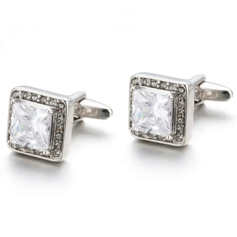 Crystal Cufflinks Party Wedding Suit Shirt Gemelos Men Jewelry Button